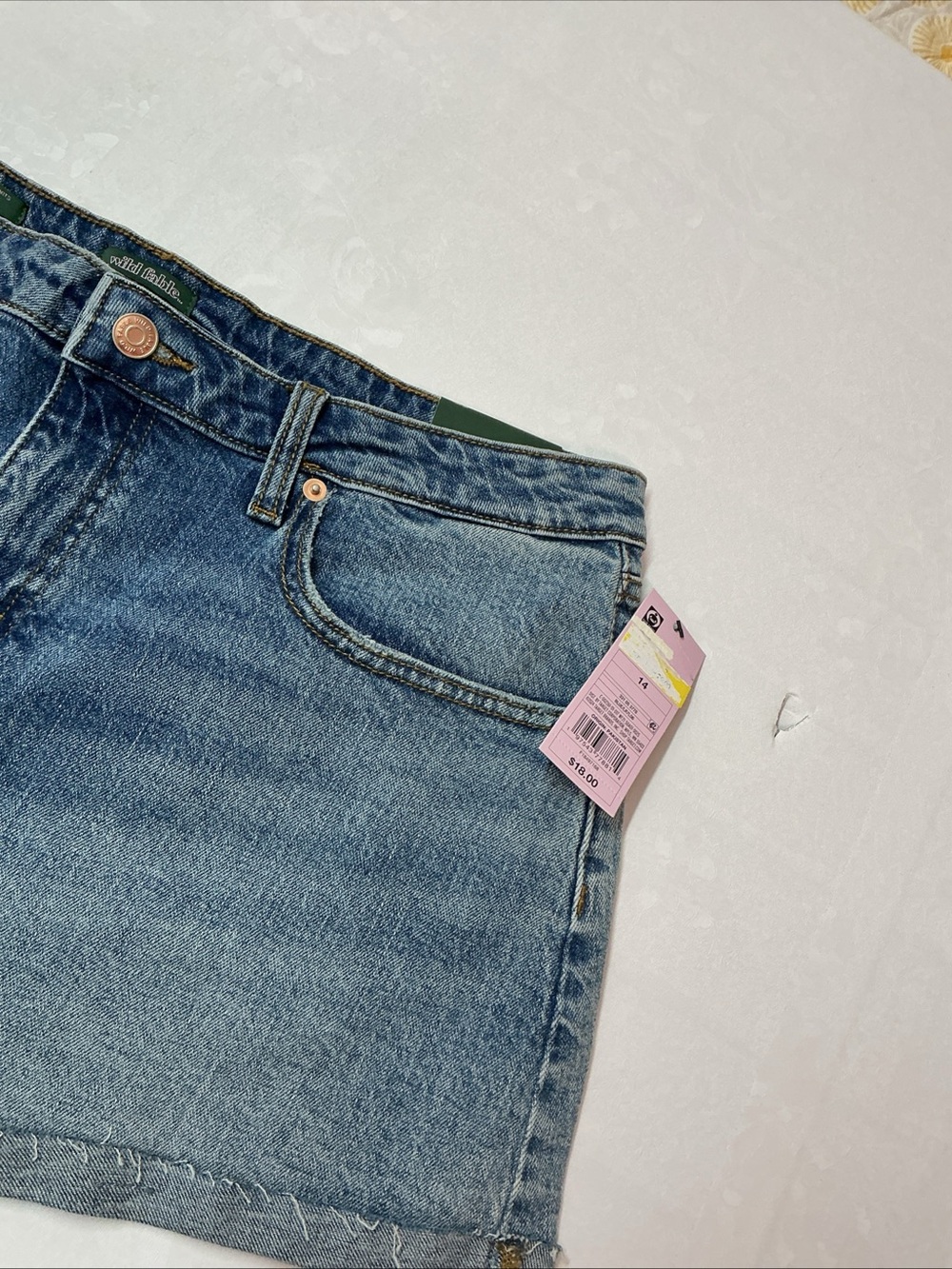 wild fable Vintage Wash Denim Shorts - Blue - Picture 3 of 6